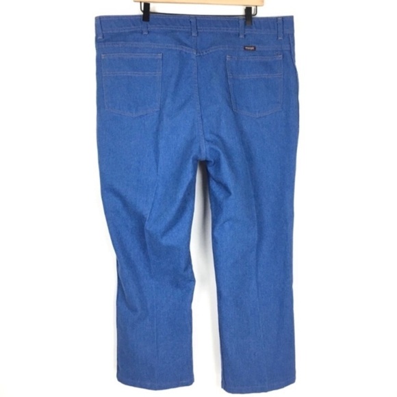 WRANGLER Jeans Regular Fit Hero Stretch Denim Light Wash Work Ranch Size 44 x 30 - Picture 5 of 9
